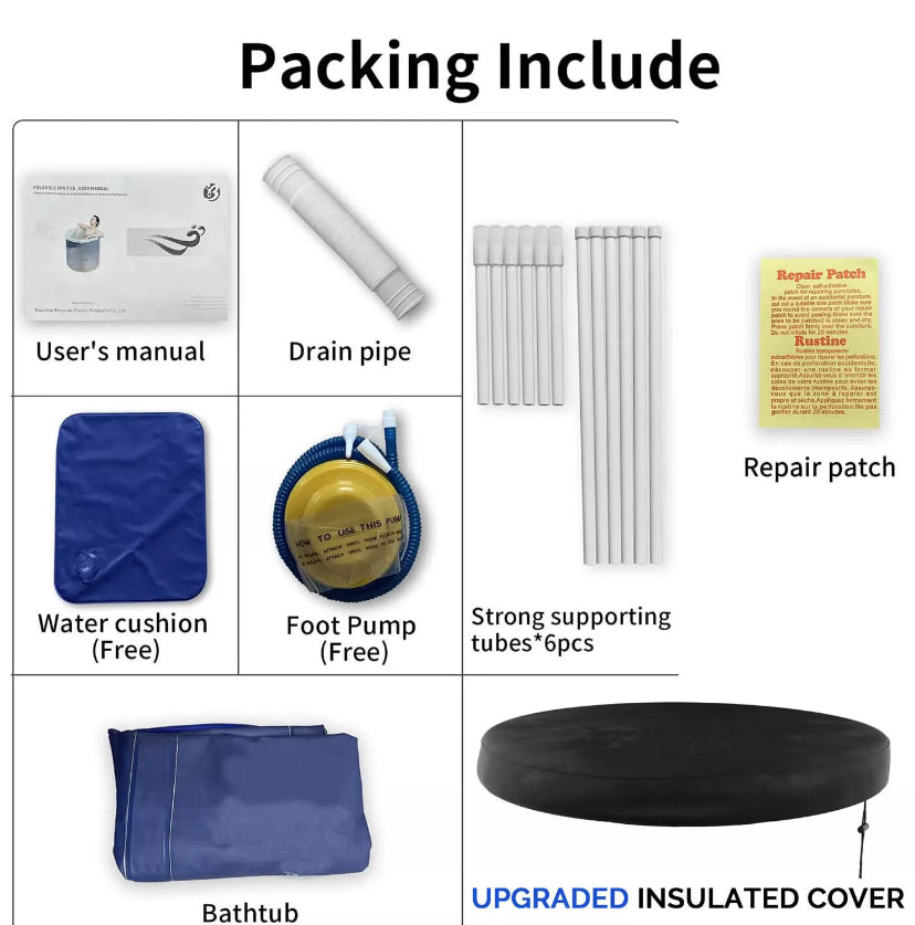 Nordica portable cold plunge tub inflatable ice bath for Recovery & Wellness